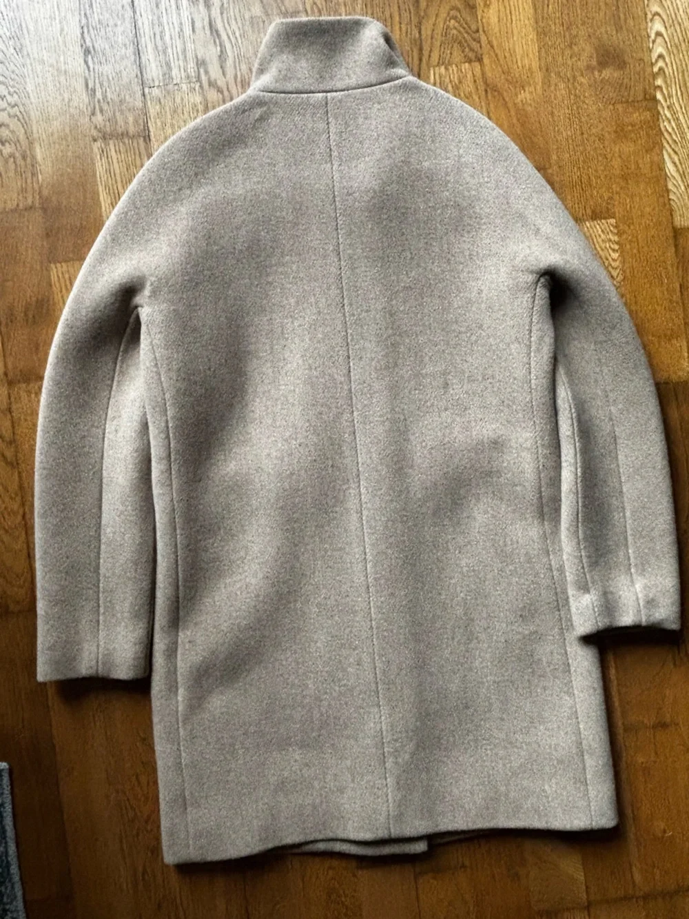 J. Crew Light Gray Cocoon Coat - Wool Blend ITALIAN STADIUM CLOTH by NELLO GORI